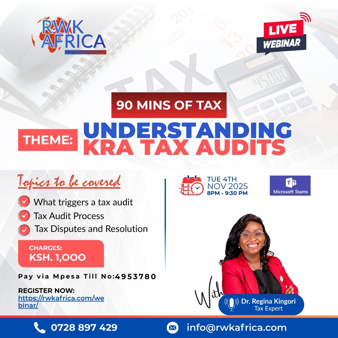 RWK Africa Webinar Poster: Understanding KRA Tax Audits